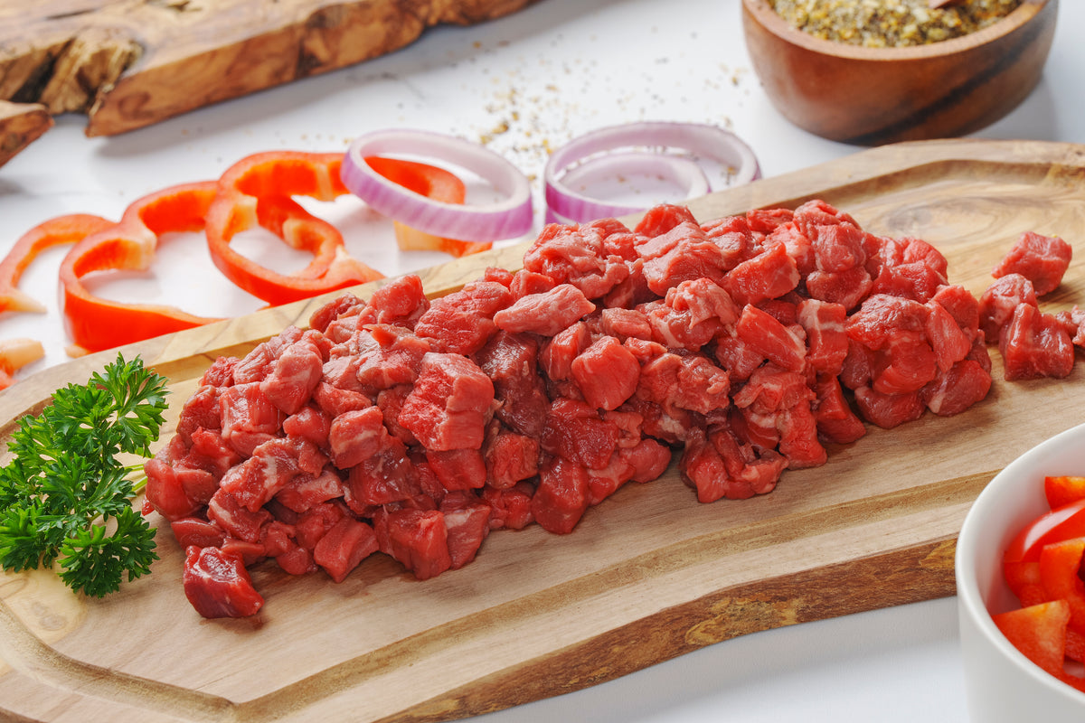 Diced Steak – Riverbend Ranch Steaks