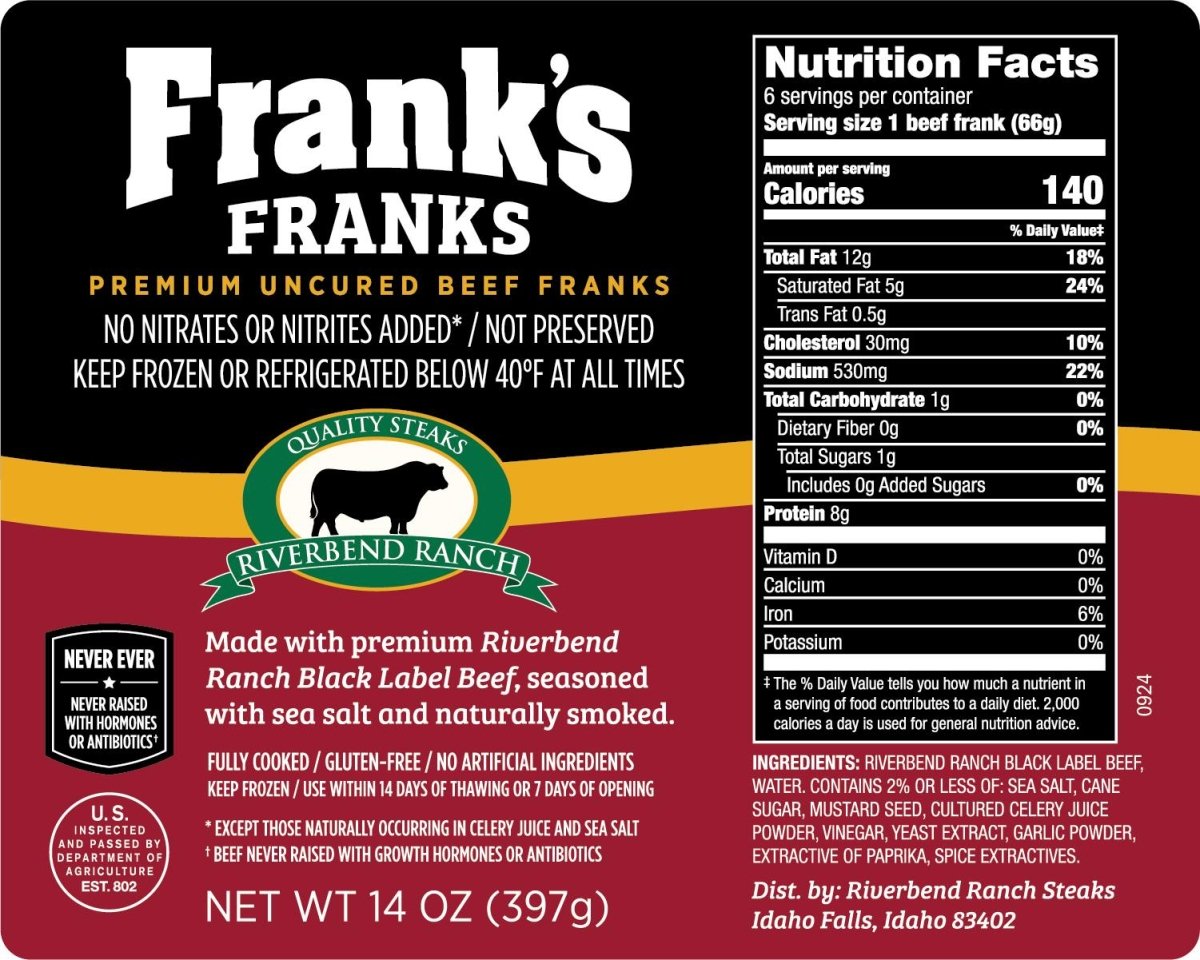 Frank's Franks – Premium All-Beef Hot Dogs | Riverbend Ranch ...